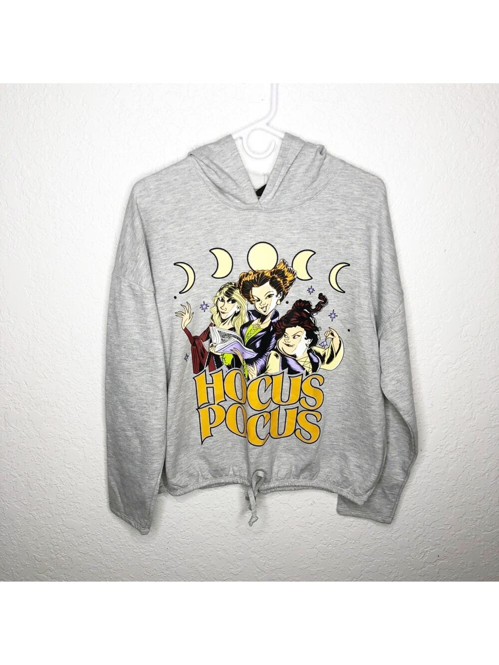 Disney Hocus Pocus gray graphic hooded sweatshirt size Extra Large XL 15-17